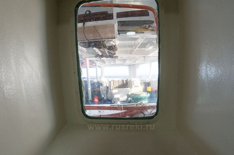 Вид из окна кают категории А 4 палуба, каюты № 352-355, теплоход 'Князь Владимир'